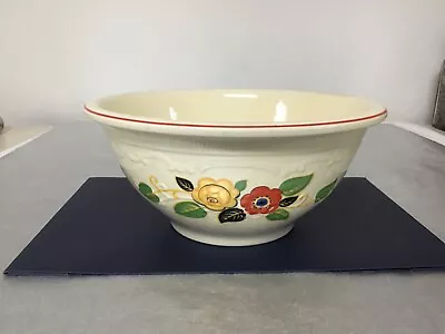 Vintage Homer Laughlin Large Mixing Bowl W/ Embossed Flowers - Selling  As Is • $21.95