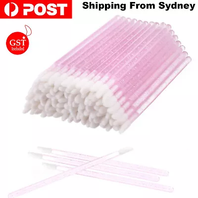 $5.25 • Buy 50-200pcs Disposable Glitter Lip Brush Lip Wands Gloss  Wand Lipstick Brushes AU