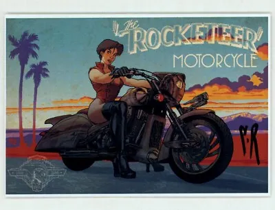 2015 Stephane Roux SIGNED Rocketeer Motorcycle Project Mini Comic Art Post Card • $19.99