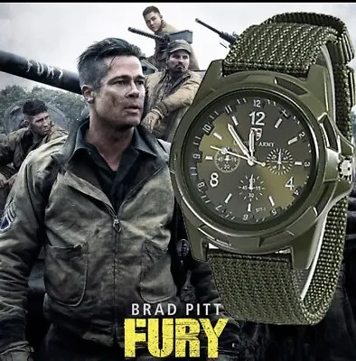 Swiss Men's Slim Sport Watch Wristwatch Military Analog Army Quartz Canvas Strap • £16.90