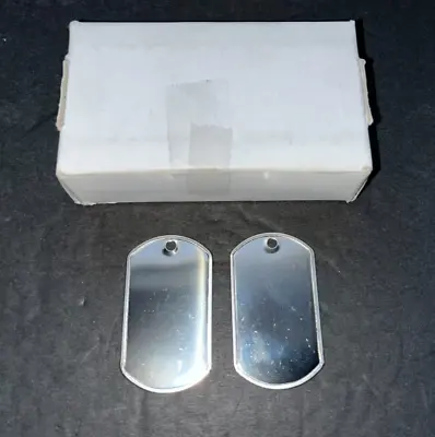 Box Of 100 Stainless Steel Military Spec Army BLANK Dog Tags SHINY Finish- 2 X1  • $9.99