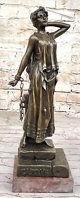 Emotive Bronze Art Villanis Statue Of A Captive Woman Fine Collectible Statue • $469