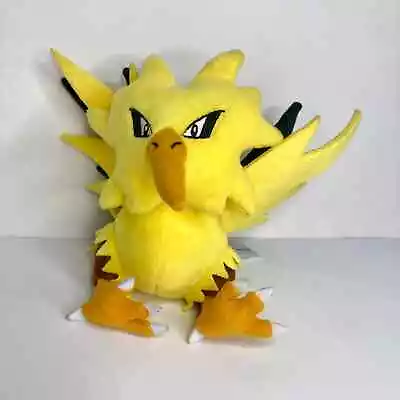 Pokemon Center Zapdos 7  Plush Stuffed Animal Toy Yellow 2018 Bird Legendary • $29