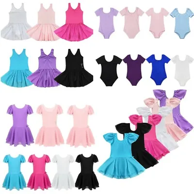 £4.99 • Buy Girls Gymnastic Ballet Leotard Skirt Tutu Dress Dance Bodysuit Outfit Costume
