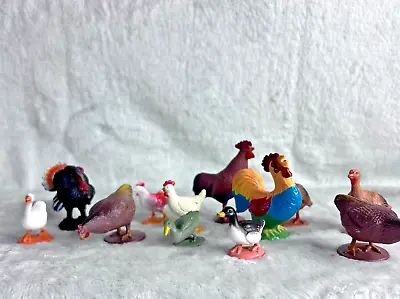 Chicken Toys Farm Animals Small Figurines Birds Chicks Mixed Job Lot Bundle • £5.99