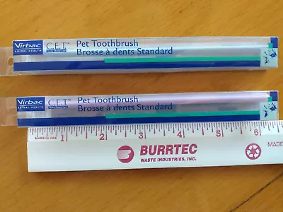 Two New In Box C.E.T. Pet Toothbrushes CET 304 By Virbac + Pet Comb • $11.98