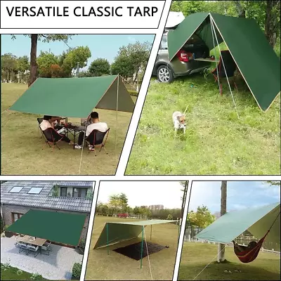 Camping Tarp Waterproof Tent Tourist Awning Shade Garden Canopy Beach Sunshade O • £23.95