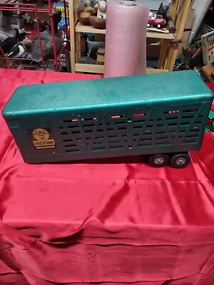 Vintage Structo Green Cattle Farms Toy Truck Trailer Only • $20