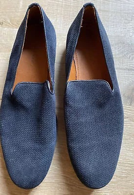 Zara Men Shoes Blue Sueded Loafers Size 9 EU 42 • $18.50