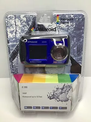 New Polaroid Blue Camera Ie 090 18mp Underwater Up To 10 Feet Digital Camera • $44.99