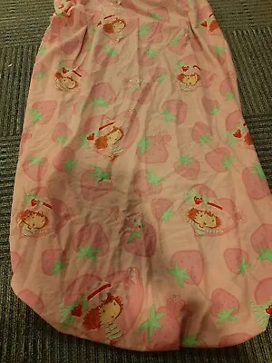 Vintage 90s Strawberry Shortcake Fitted Twin Bed Sheet • $15