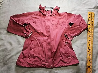 MARMOT Precip Womens Jacket Large Purple Fullzip Hoodie Lightweight Rain Shell  • $33.85