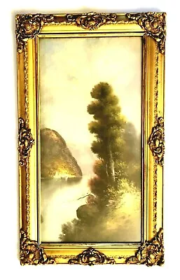 Vintage GOLD WOOD FRAME 28.5”x16.5” Ornate Original Pastel Artwork Home Decor • $65