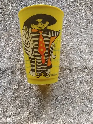 1978 Vintage Yellow Plastic Hamburgler Cup Good Condition McDonalds  • $6