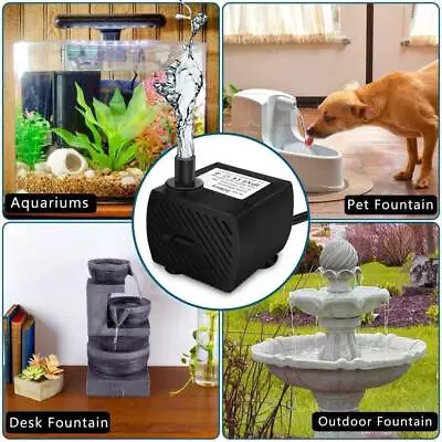 Water Pump Feature Fountain Outdoor Garden Fish Pond Submersible Aquarium Pumps • £8.89