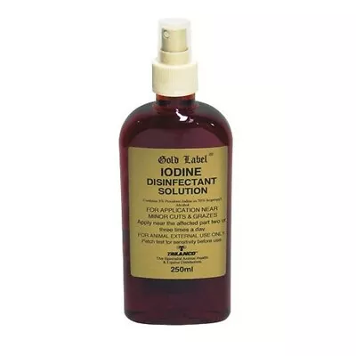 Gold Label Iodine Spray Horse Equine Yard 250 Ml • £17.10