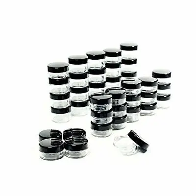 50-Piece 5ml Cosmetic Sample Jars - Empty Small Containers For Makeup Lip Balm • $10.99