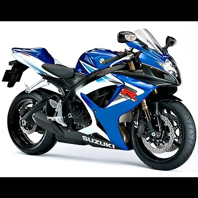 Fairing/Fender Graphic Kit Vinyl Sticker White Decal 04-17 Suzuki GSXR 600/750 • $39.99