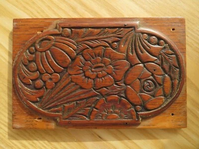 £16.50 • Buy Hand Carved Vintage Art Deco Furniture Panel Floral Design 1930s Original