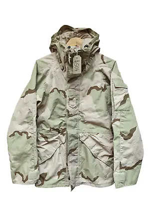 Genuine US Army Tri Colour Desert Camo Gore-Tex ECWCS Parka Jacket XS/Reg #504 • £89.95