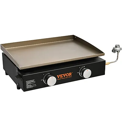 VEVOR 22  Outdoor Tabletop Propane Gas Grill 2-Burner Camping Portable Griddle • $106.99