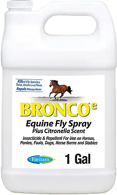 $31.85 • Buy Farnam Bronco Equine Fly Spray, With Citronella Scent For Horses, Ponies, 128 Oz