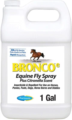 $31.77 • Buy Farnam Bronco Equine Fly Spray, With Citronella Scent For Horses, Ponies, 128 Oz