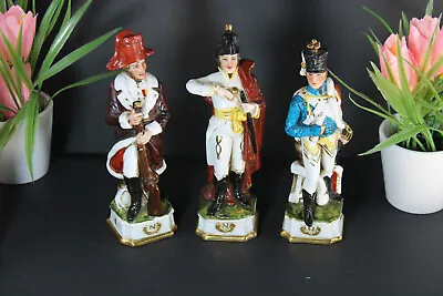 £199.75 • Buy Set 3 Vintage Napoleon Soldier Figurine Army 1970s Italian Porcelain 