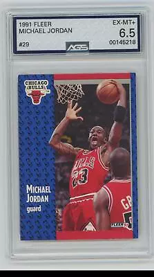 1991 Fleer Basketball Chicago Bulls #29 Michael Jordan AGS 6.5 EX-MT+ • $5