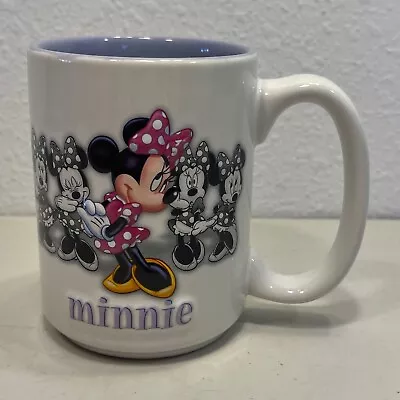 Minnie Mouse Coffee Cup Disney Parks Disneyland Resort 3D  Mug Purple And White • $18.95