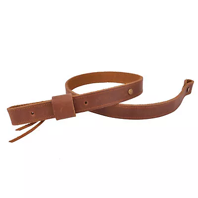 Wayne's Dog Adjusted Cowhide Leather Rifle Sling Shotgun Strap 1 Inch Wide • $15.89