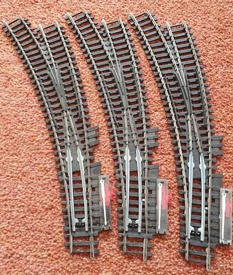 Hornby R640/R305 L Hand Curved Points Track X3 (Made In Great Britain) • £20