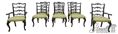 L53667EC: Set Of 8 Georgian Mahogany Ribbon Back Dining Room Chairs • $3895