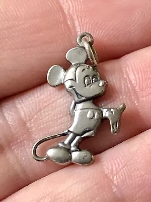 Walt Disney Productions Mickey Mouse 925 Sterling Silver Charm Or Pendant • $24