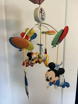 1984 Vintage Dolly Disney Babies Musical Mobile #641 In Box Mickey Mouse Friends • $21.90