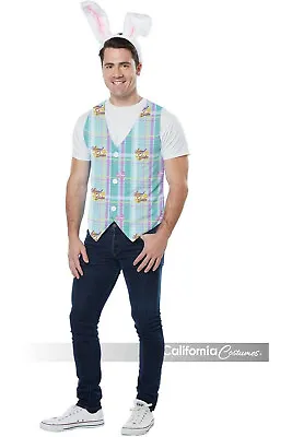 California Costume Vest Kit Bunny Ears Eggs Adult Mens Easter Outfit 60731 • $7.38