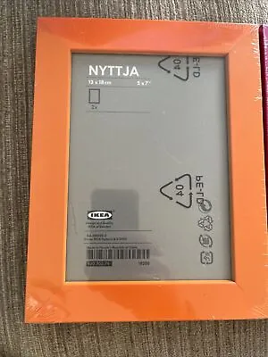 TwinSets Ikea Nyttja 13x18 Cm 5  X7  Orange And Pink Photo Frame (New & Sealed) • £7