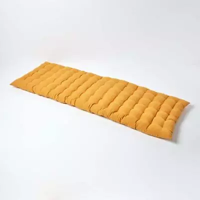 Mustard Yellow Garden Bench Cushion 3 Seater Seat Pad For Indoor & Outdoor Use • £17.99