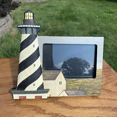 ~BEAUTIFUL ~ Warren Kimble Lighthouse Folk Art Picture Frame Home Decor ~L👀K~ • $17.90