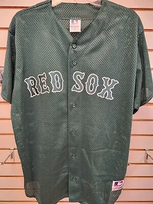 Boston Red Sox Majestic Athletic Vintage St. Patrick's Day Style Jersey Size L • $24.99