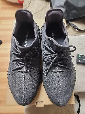 SIZE 14.5 Adidas Yeezy Boost 350 V2  Static Black Non-Reflective - FU9006  WORN • $230