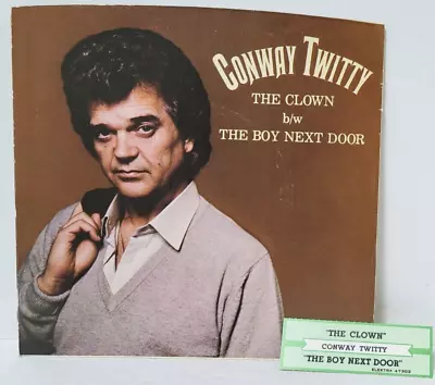 CONWAY TWITTY The Clown 45 RPM Picture Sleeve ONLY + Jukebox Title Strip *D7 • $5.40