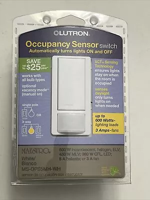 Lutron MS-OPS5MH Occupancy/Motion Sensor Switch New • $18.88