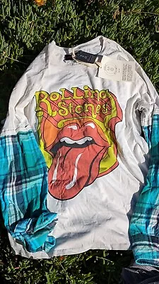 NWT Rolling Stones T Shirt Small Urban Renewal Long Sleeve VINTAGE • $14.99