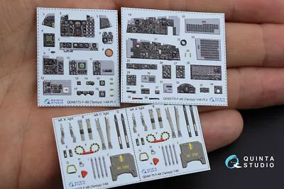 Quinta Studio 1/48 F-4B Phantom II Coloured Interior Decals For Tamiya Kit • $39.50