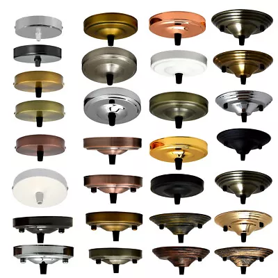 £5.19 • Buy Multi Colour Vintage Industrial Ceiling Rose For Pendant Light Fabric Cable