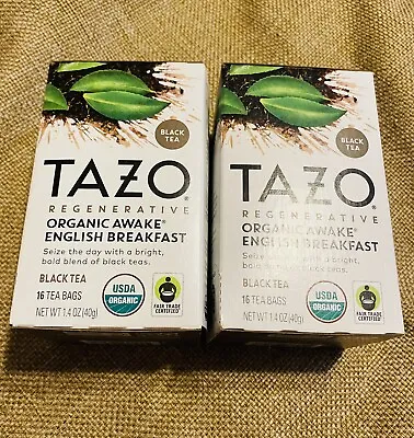£8.25 • Buy TAZO Organic Fair Trade AWAKE English Breakfast Black Tea (pack Of 2)