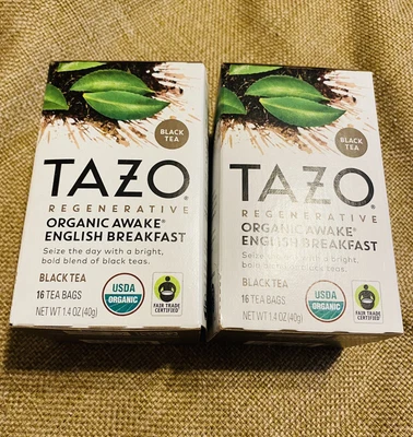 £8.25 • Buy TAZO Organic Fair Trade AWAKE English Breakfast Black Tea (pack Of 2)
