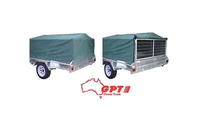 New Gpt Caged 6x4 600mm Trailer Cover Green/grey Woven Canvas • $350