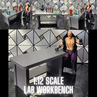 1 LAB WORKBENCH TABLE Silver For 6  1:12 Scale GI Joe Classified Marvel Legends • $10.99